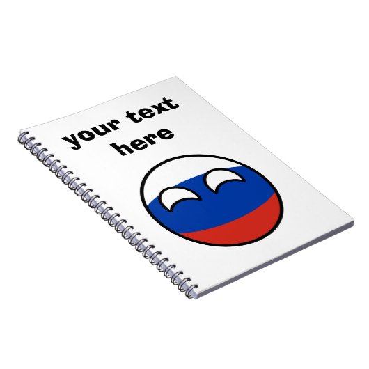 Carnet La Russie Geeky tendante drôle Countryball (Côté Droit)