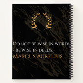 Carnet La sagesse de Marcus Aurelius : les actions parlen (Dos)