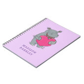 Carnet La Saint-Valentin adorable de l'enfant hippopotame (Côté gauche)