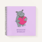 Carnet La Saint-Valentin adorable de l'enfant hippopotame (Devant)