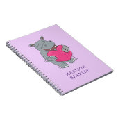 Carnet La Saint-Valentin mignonne de l'enfant hippopotame (Côté Droit)