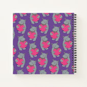 Carnet La Saint-Valentin mignonne de l'enfant hippopotame (Dos)