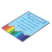 Carnet La salle de classe note la belle planification de (Côté gauche)