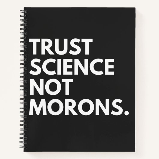 CARNET LA SCIENCE DE CONFIANCE ET NON LES MORONS (Devant)