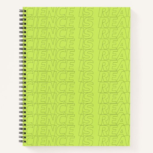 Carnet La science est vraiment moderne cadre typographie (Devant)