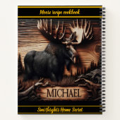 Carnet La sculpture artistique d'un orignal majestueux en (Dos)