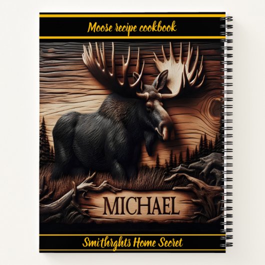 Carnet La sculpture artistique d'un orignal majestueux en (Dos)