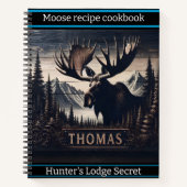 Carnet La sculpture en bois d'un orignal est fière (Devant)