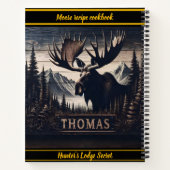 Carnet La sculpture en bois d'un orignal est fière (Dos)