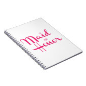 Carnet La servante d'honneur Script rétro rose (Côté Droit)