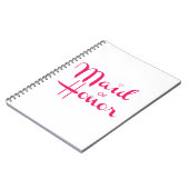 Carnet La servante d'honneur Script rétro rose (Côté gauche)