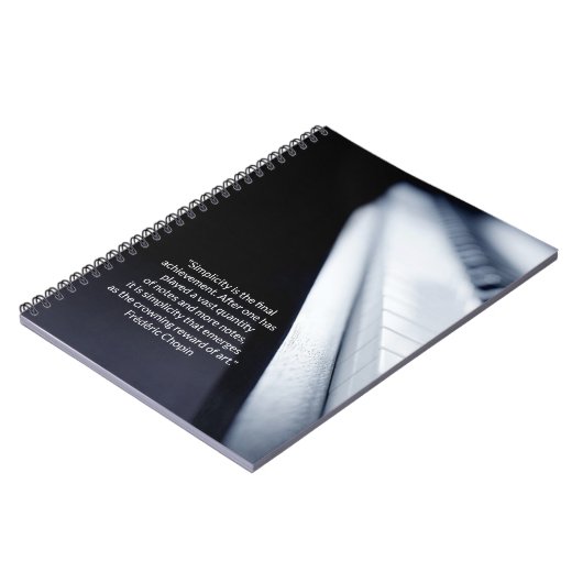 Carnet La simplicité est l'accomplissement final dans (Côté gauche)