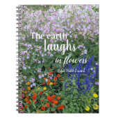 Carnet La Terre rit en fleurs Citation florale (Devant)