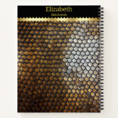 Carnet La texture claire exquise des écailles serpentine (Dos)