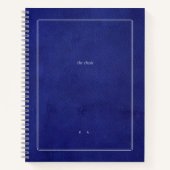 Carnet La Thèse | Cuir Indigo & Argent Diplômé (Devant)