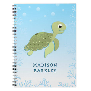 Carnet La tortue de mer Le mignon animal océanique