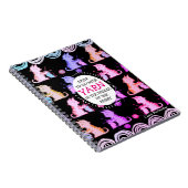 Carnet La tricoteuse d'aiguilles de tricot de chats ouvre (Côté Droit)