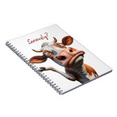 Carnet La vache sotte - "Sérieusement ?" Conception amusa (Côté Droit)