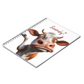 Carnet La vache sotte - "Sérieusement ?" Conception amusa (Côté gauche)