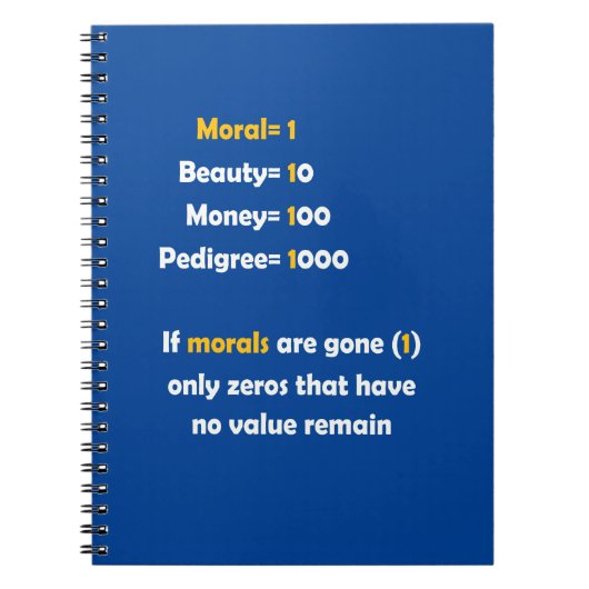 Carnet La valeur de la morale dans la vie (Devant)