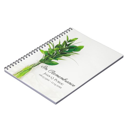 Carnet La verdure dans Vase Célébration de la vie Funérai (Côté gauche)