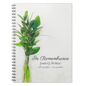 Carnet La verdure dans Vase Célébration de la vie Funérai (Devant)
