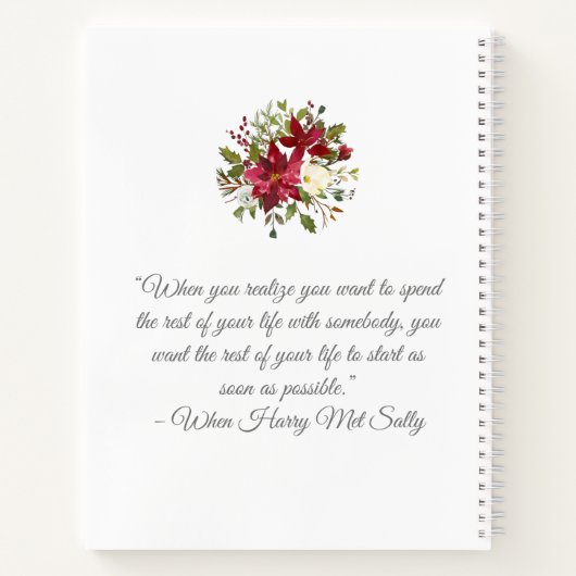 Carnet La verdure de Noël |avec devis | Wedding planner (Dos)