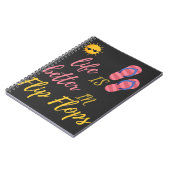 Carnet La Vie Drôle Est Mieux À Flip Flops Summer Beach (Côté gauche)