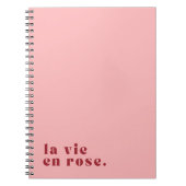 Carnet La vie en rose (Devant)