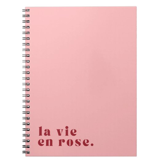 Carnet La vie en rose (Devant)