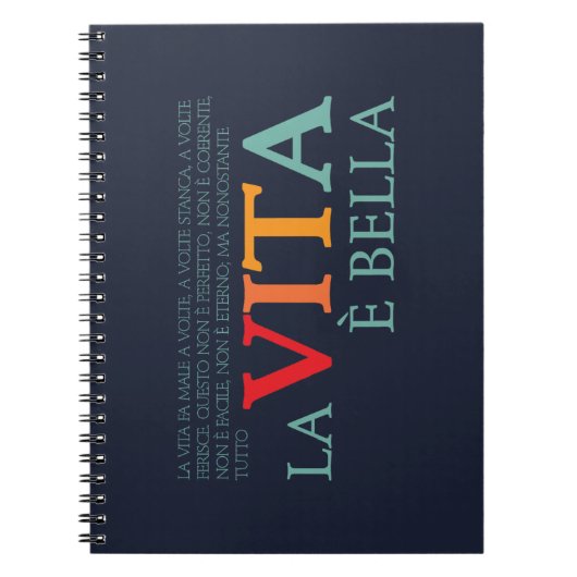 Carnet La vie est belle (Devant)