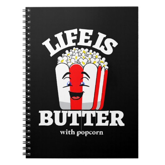 Carnet La vie est beurrée avec du popcorn (Devant)