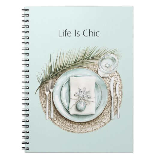 Carnet La vie est Chic Tropical Configuration de Table (Devant)