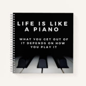 Carnet La vie est comme un piano Inspiration (Devant)