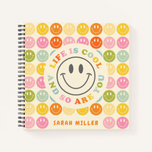 Carnet La vie est Cool heureux visage souriant Emoji
