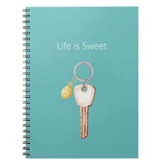 Carnet La vie est douce Clé d'ananas (Devant)