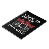Carnet La vie est meilleure à vélo (Côté gauche)