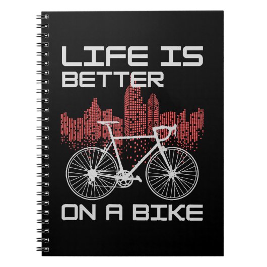 Carnet La vie est meilleure à vélo (Devant)