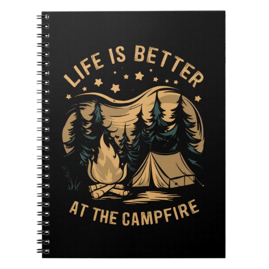 Carnet La Vie Est Meilleure Au Camping Camping Camper Cam (Devant)