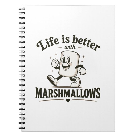 Carnet La vie est meilleure avec des marshmallows (Devant)
