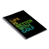 Carnet La vie est meilleure avec le golf (Côté Droit)