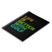 Carnet La vie est meilleure avec le golf (Côté gauche)