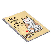 Carnet La Vie Est Meilleure Avec Les Chats Doodle (Côté Droit)