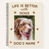 Carnet La vie est meilleure avec les chiens - mignon anim (Devant)