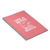Carnet La Vie Est Meilleure Avec Un Beagle Design Beagle  (Côté Droit)