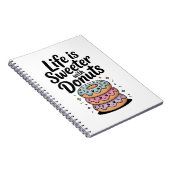 Carnet La vie est plus douce avec des donuts (Côté Droit)