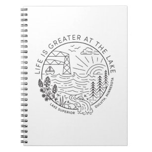 Carnet La vie est plus grande au lac - Noir
