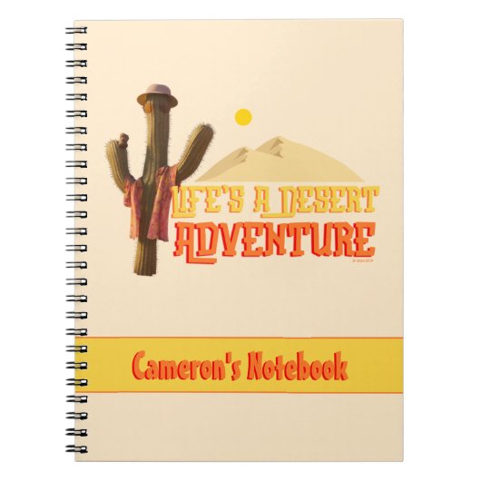 Carnet La vie est une aventure dans le désert (Devant)