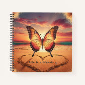 Carnet La vie est une plage de papillon (Devant)
