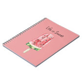 Carnet La vie est une sucette de pastèque sucrée (Côté gauche)
